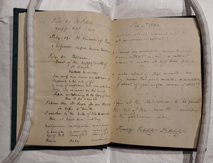 Cornelia’s entry for Jan 1st 1841 in her 1839- 1844 notebook of ‘Interior Life’